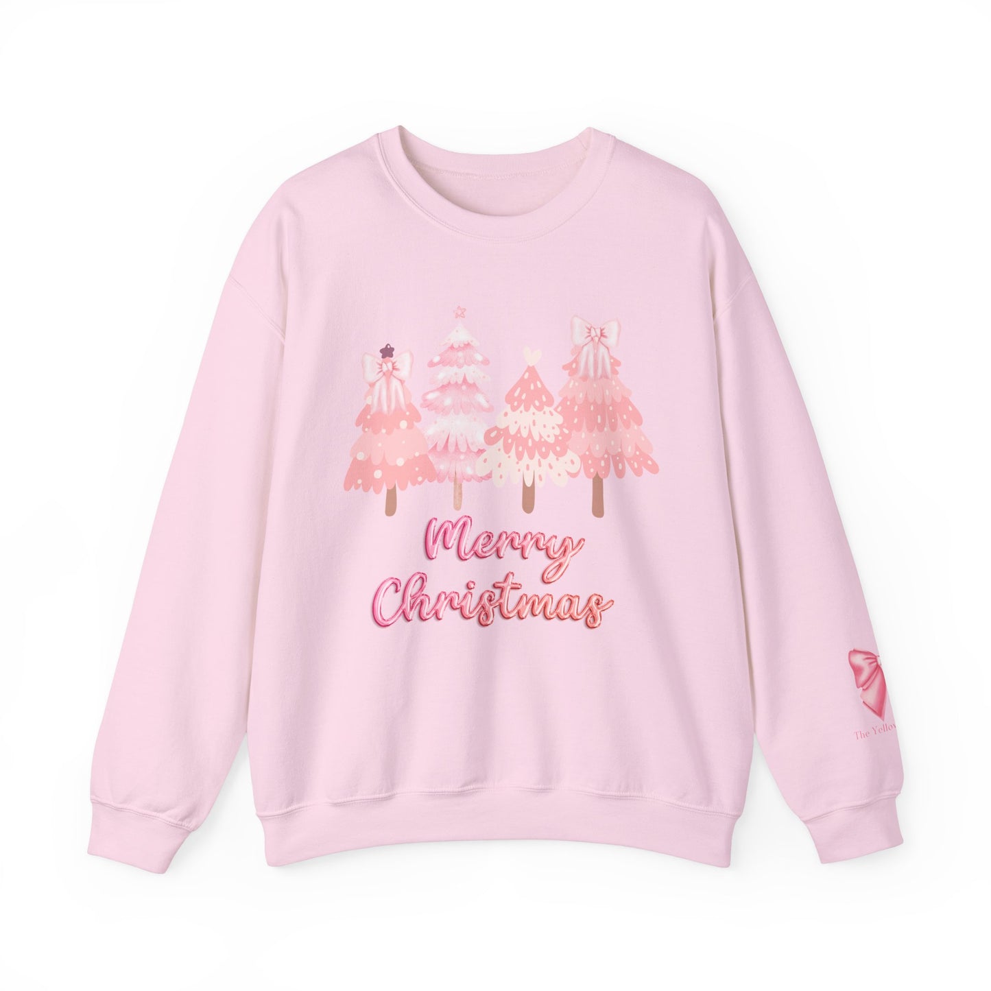 Pink Merry Christmas Trees Sweatshirt