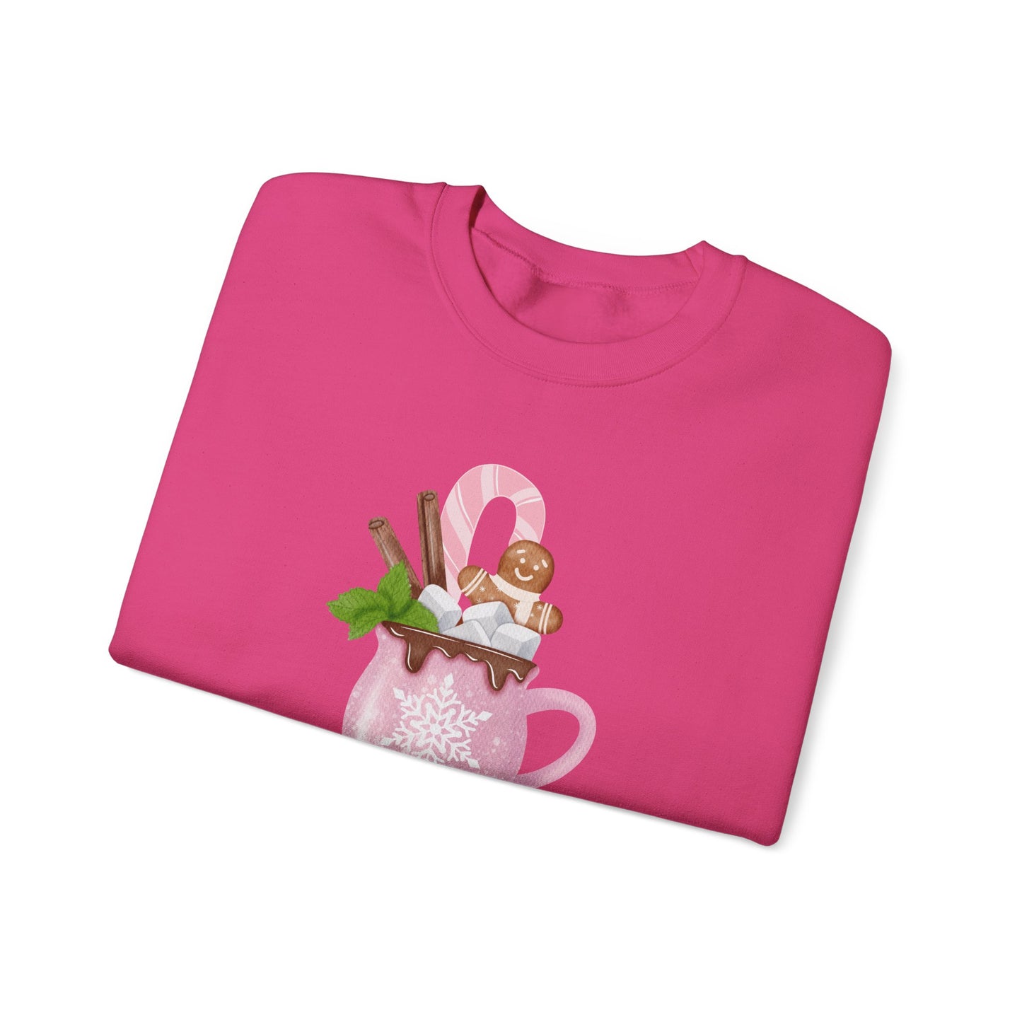 Christmas Pink Coffee Cups Sweatshirt