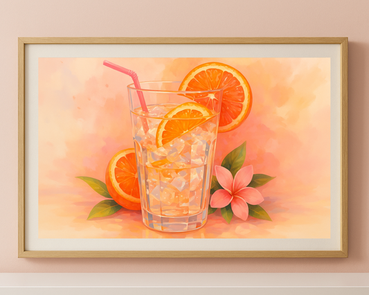 Citrus Spritz Wall Art – Orange Summer Drink Printable