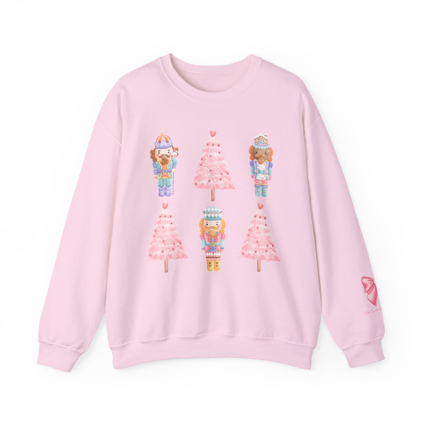 Pink Nutcracker & Coquette Christmas Tree Sweatshirt