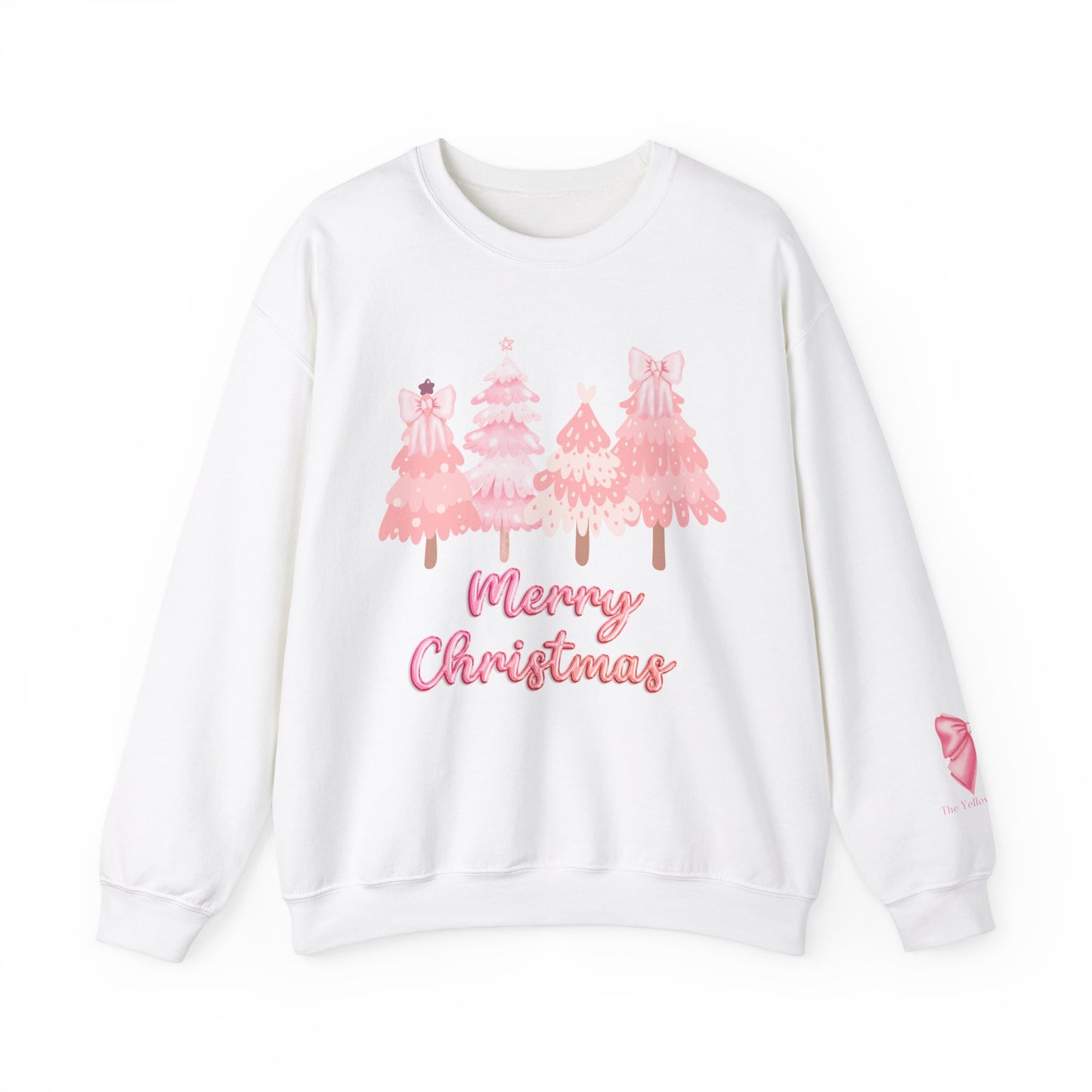 Pink Merry Christmas Trees Sweatshirt