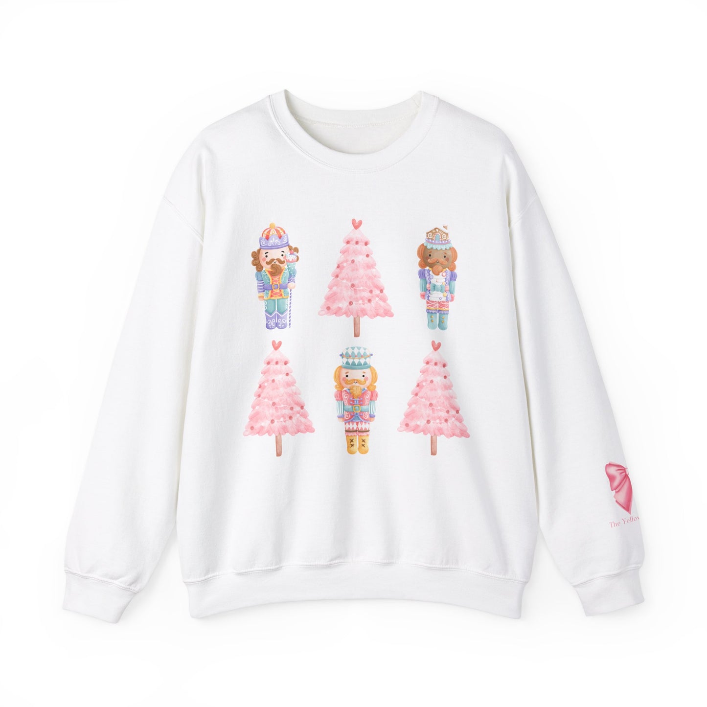 Pink Nutcracker & Coquette Christmas Tree Sweatshirt