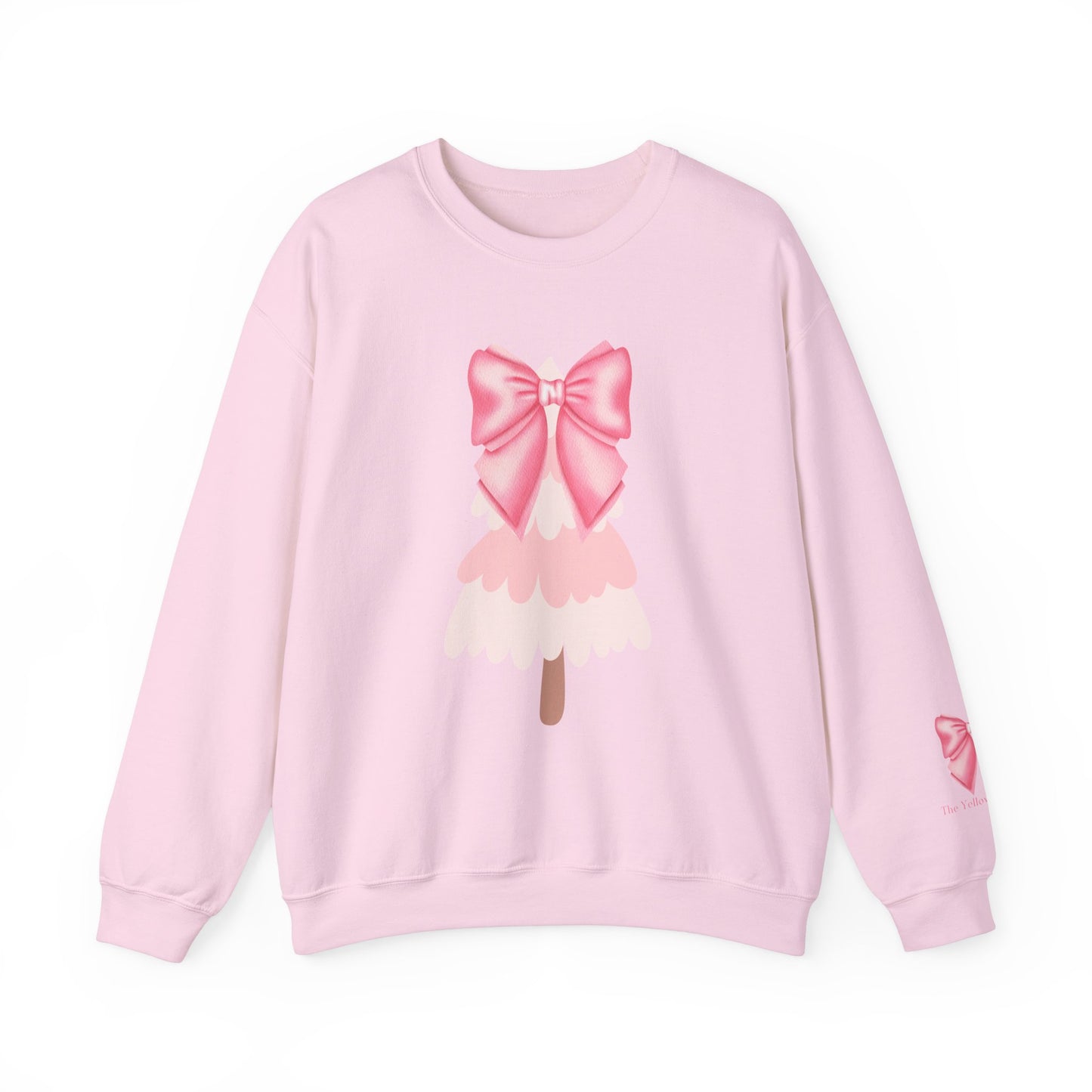 🎀 Coquette Pink Christmas Tree Sweatshirt – Soft & Cozy Holiday Style ❄️🎄✨