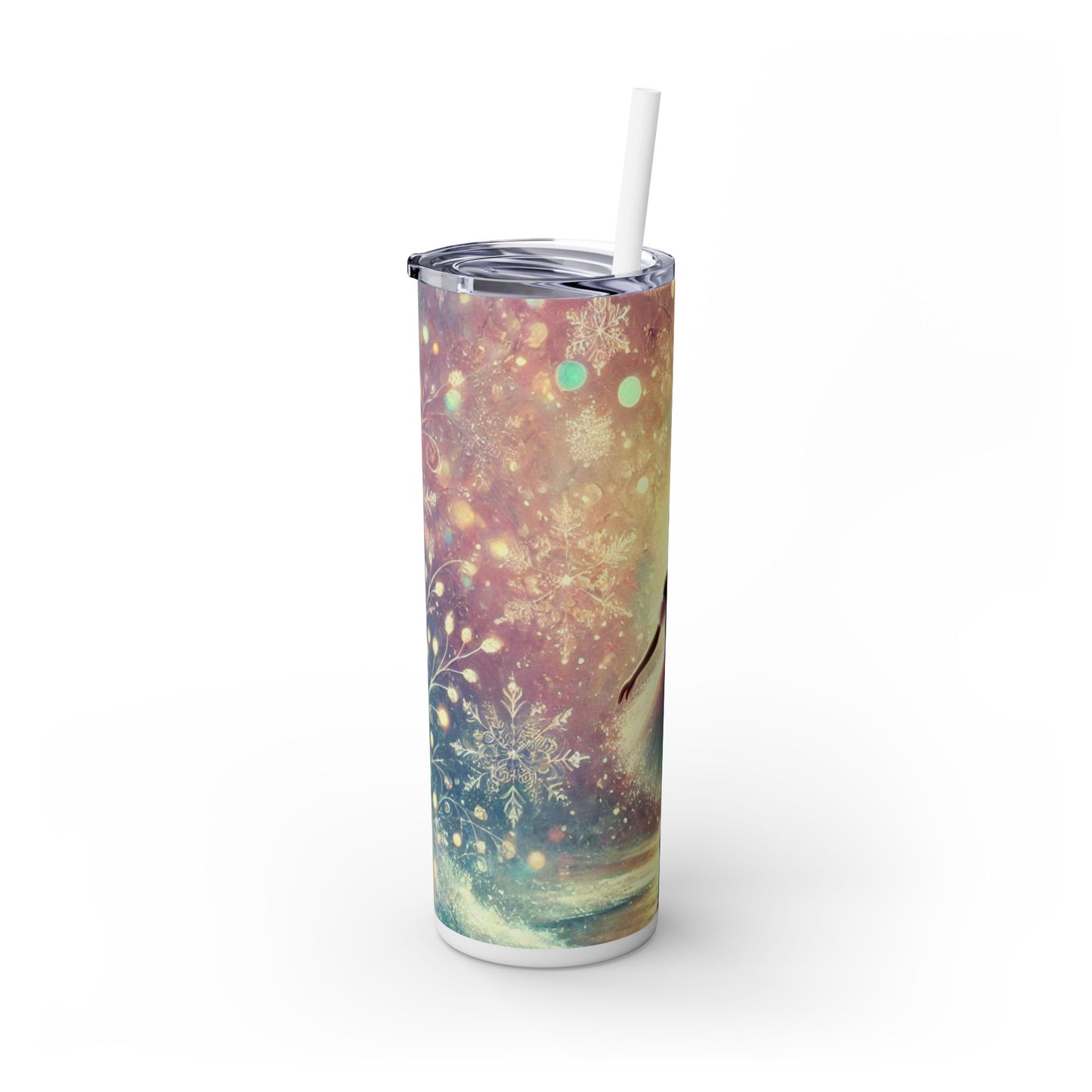 Winter Wonderland Ballerina 20oz Skinny Glossy Tumbler