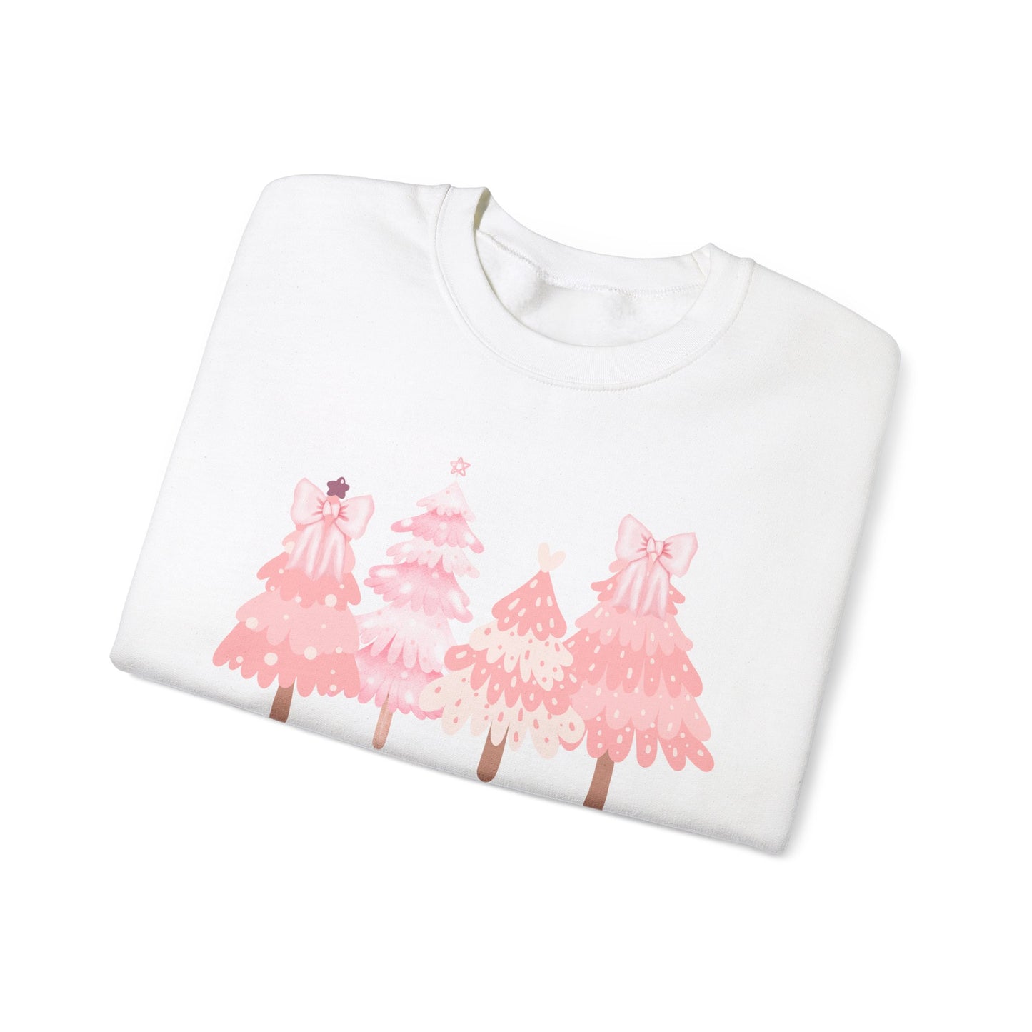 Pink Merry Christmas Trees Sweatshirt