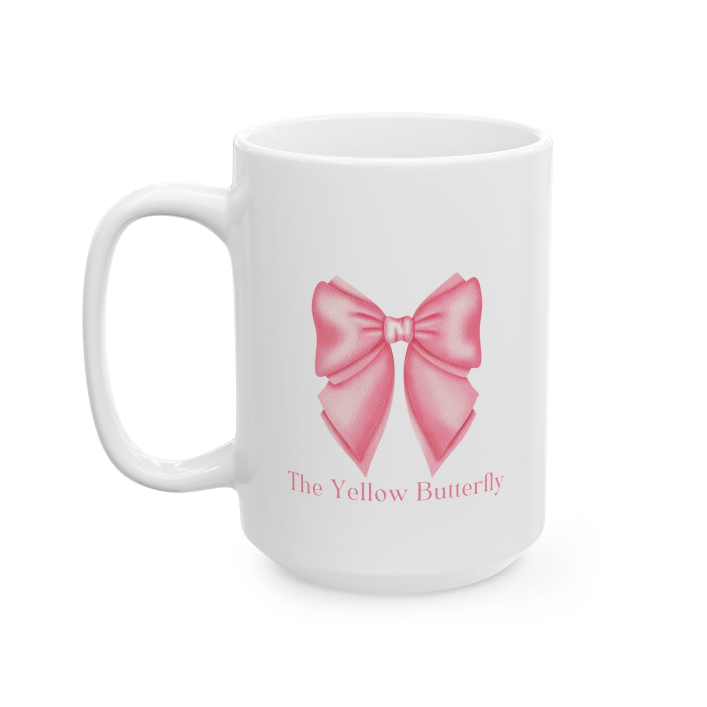 Cute Pink Christmas Trees Merry Christmas Ceramic Mug, 11oz/15oz