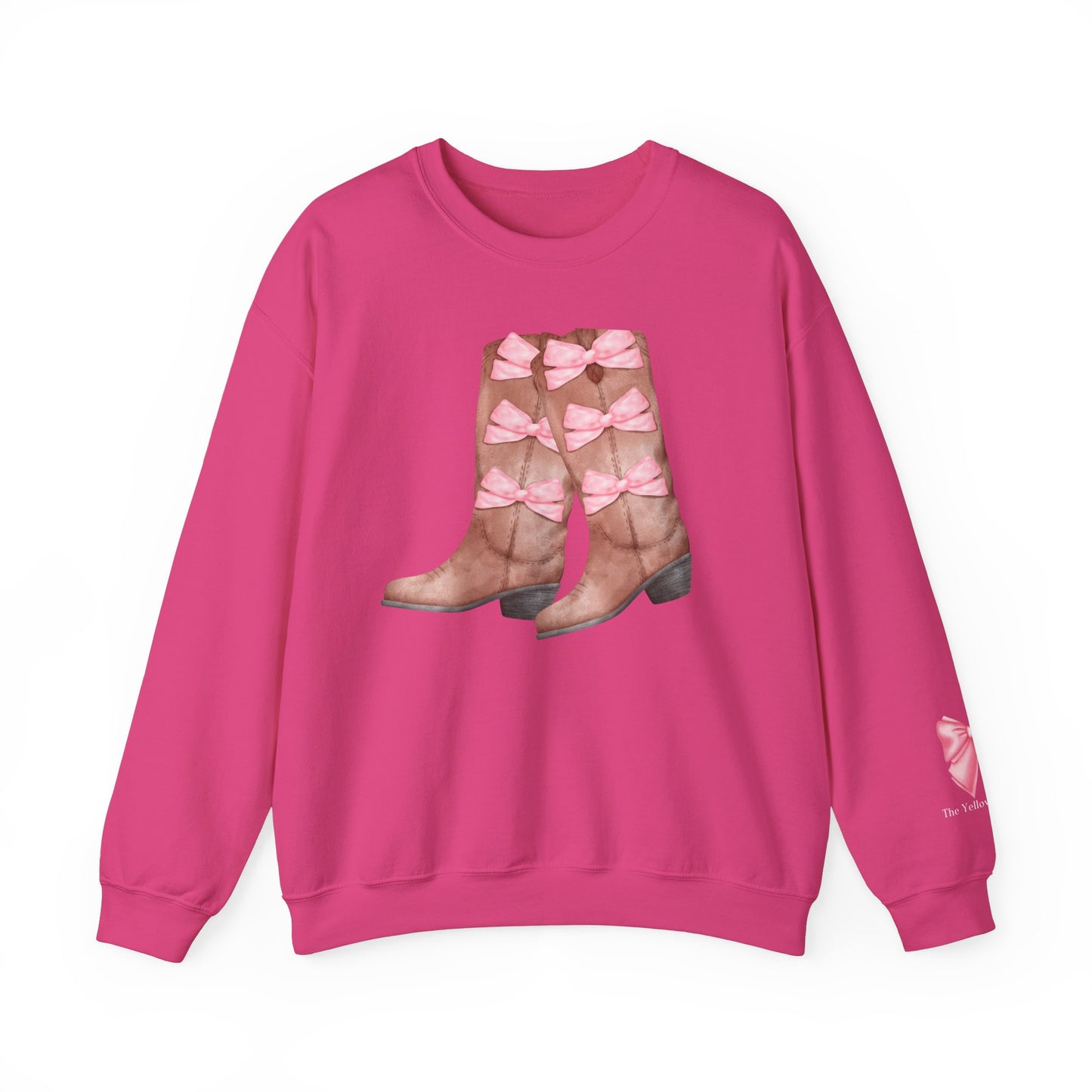 Coquette Cowgirl Boots & Pink Bows Sweatshirt