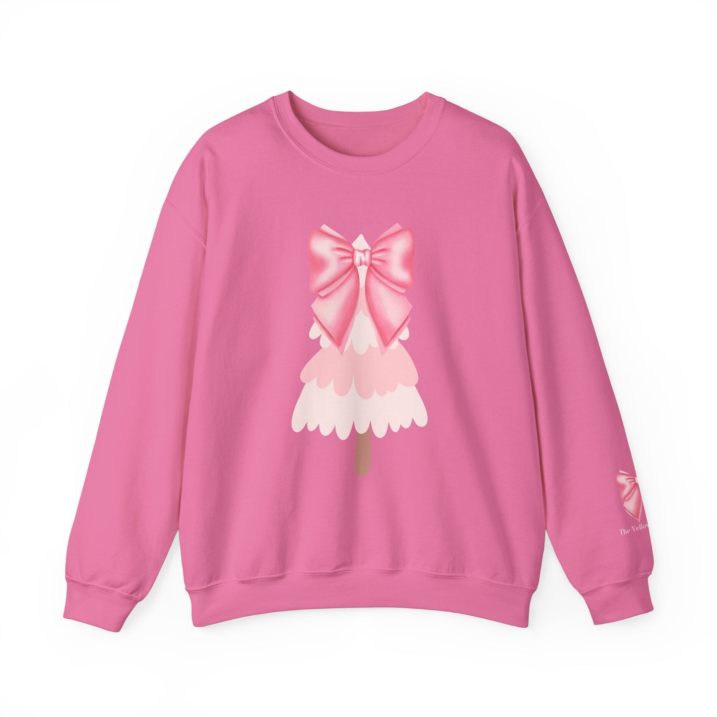 🎀 Coquette Pink Christmas Tree Sweatshirt – Soft & Cozy Holiday Style ❄️🎄✨