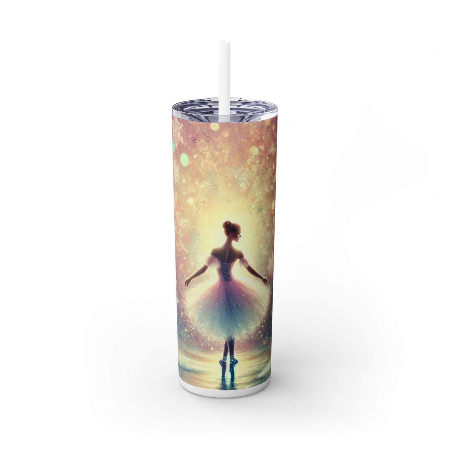 Winter Wonderland Ballerina 20oz Skinny Glossy Tumbler