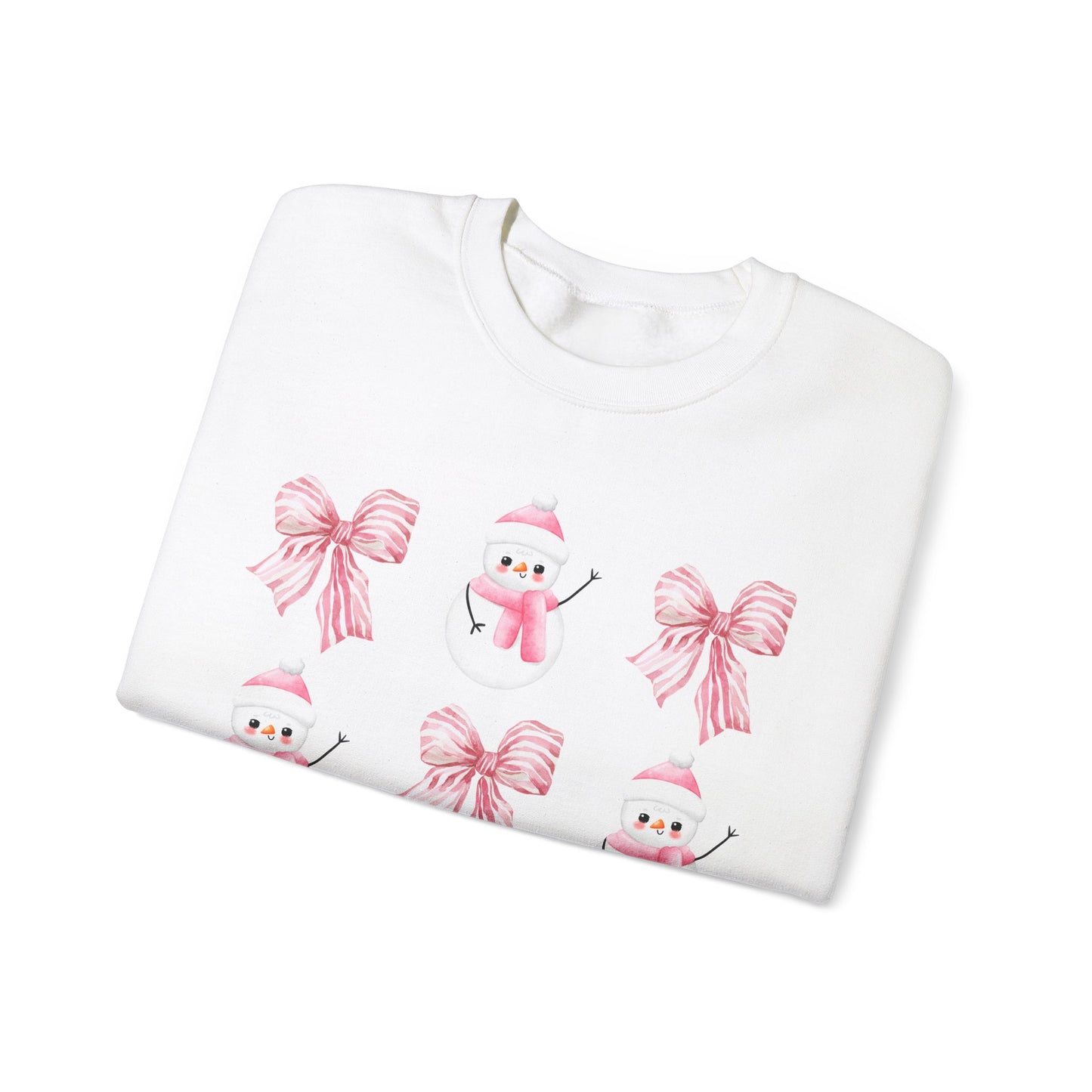 Christmas Coquette Bows and Snowmen Sweatshirt