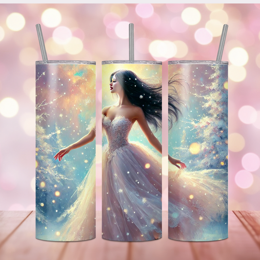 Enchanted Winter Princess 20oz Skinny Tumbler