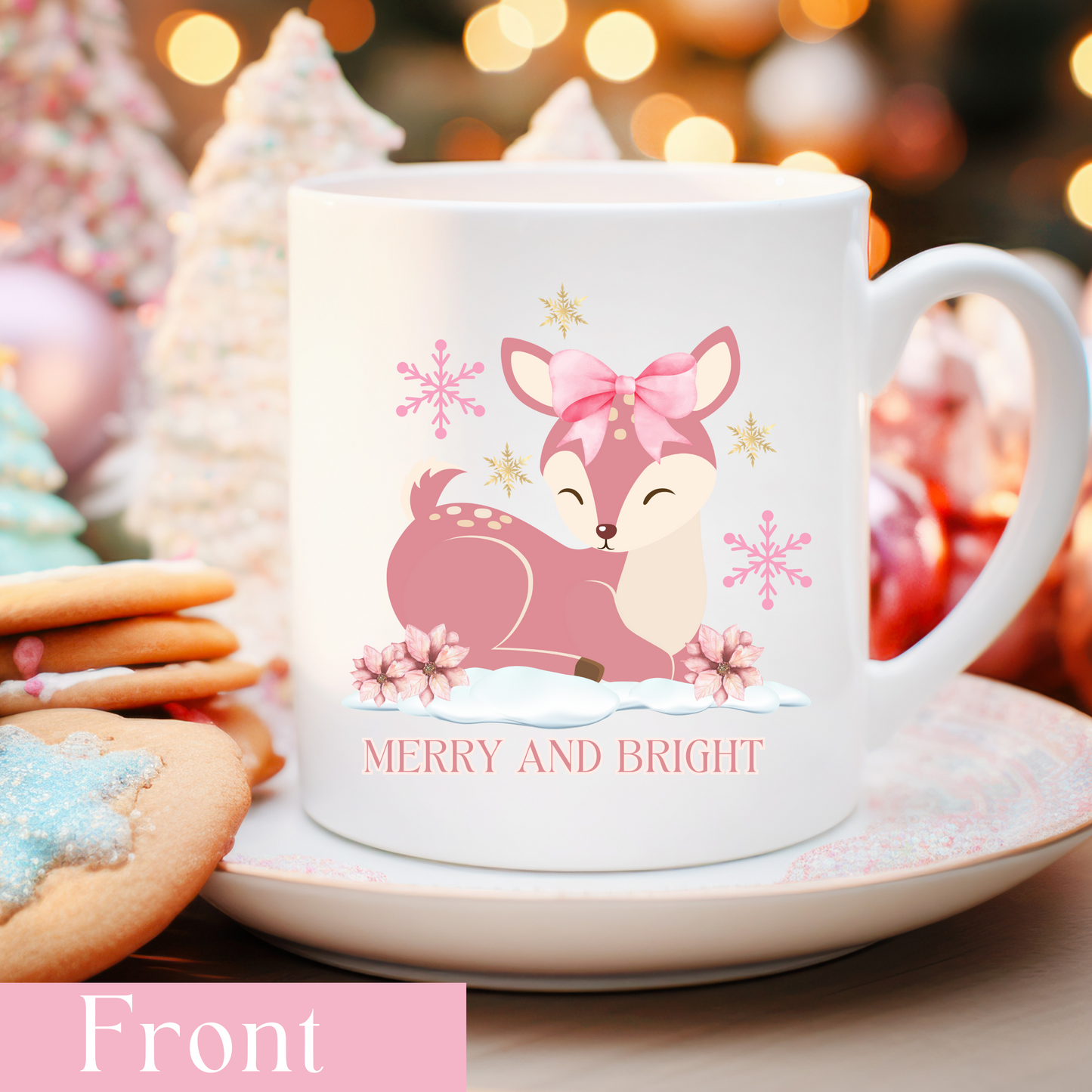 Ceramic Mug - Merry and Bright Reindeer