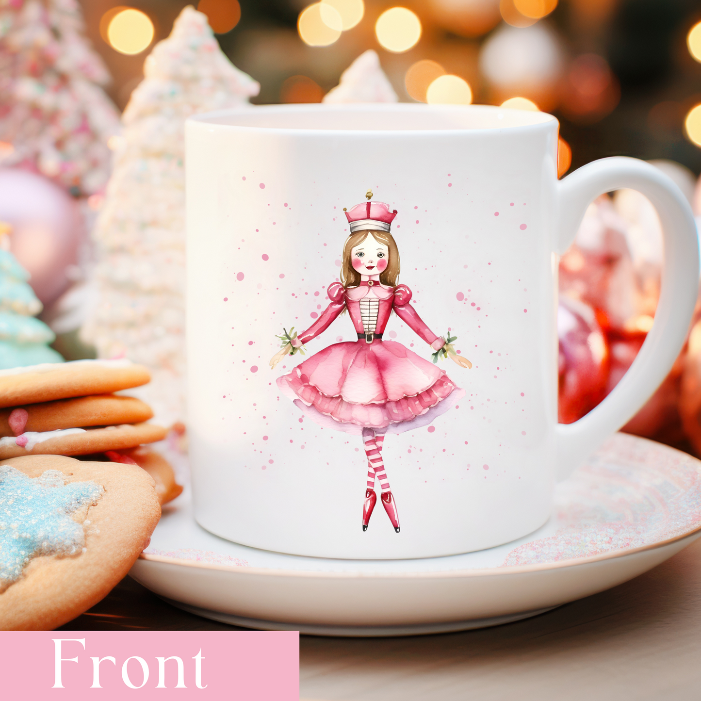 Christmas Ballerina Mug – Elegant Ceramic Coffee Cup