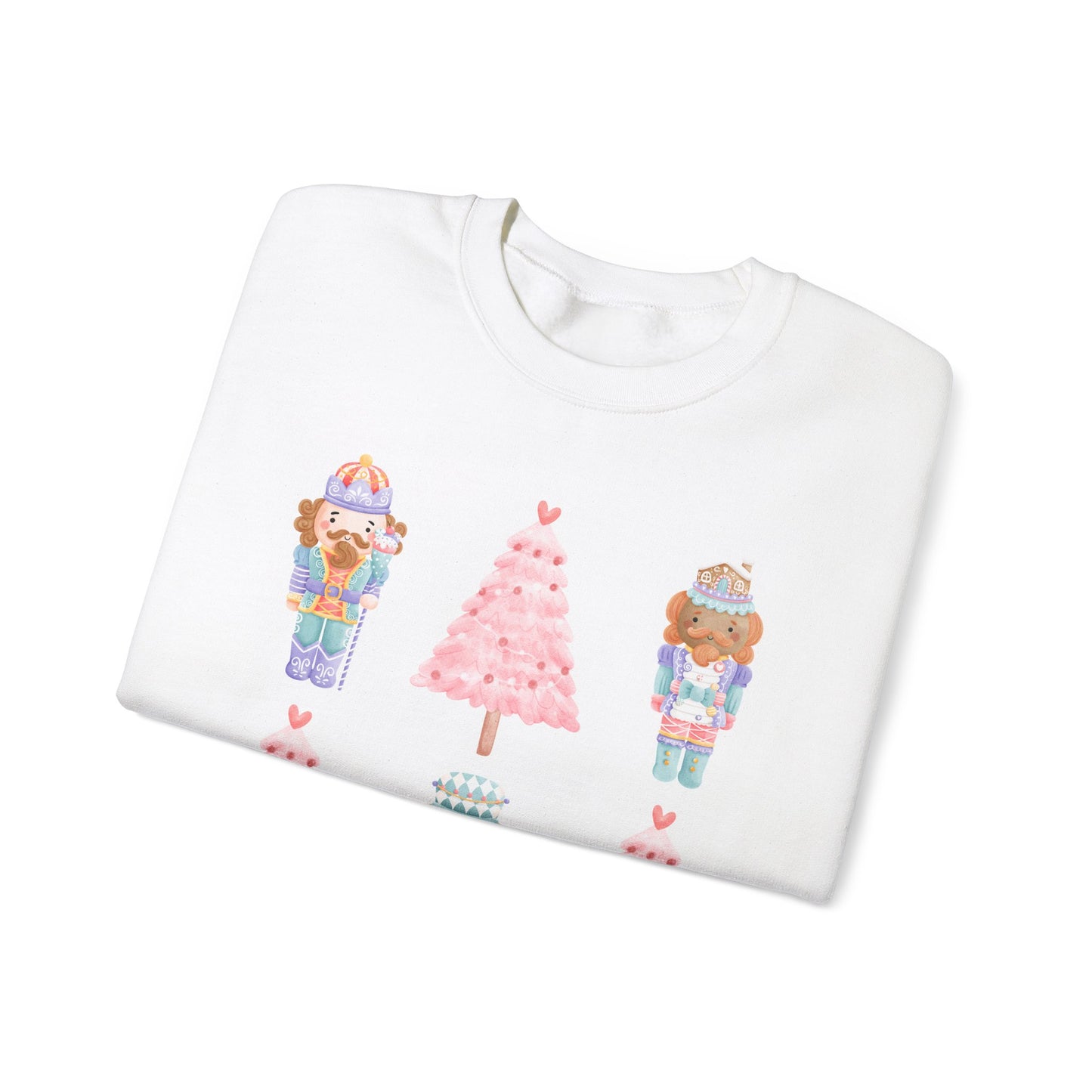 Pink Nutcracker & Coquette Christmas Tree Sweatshirt