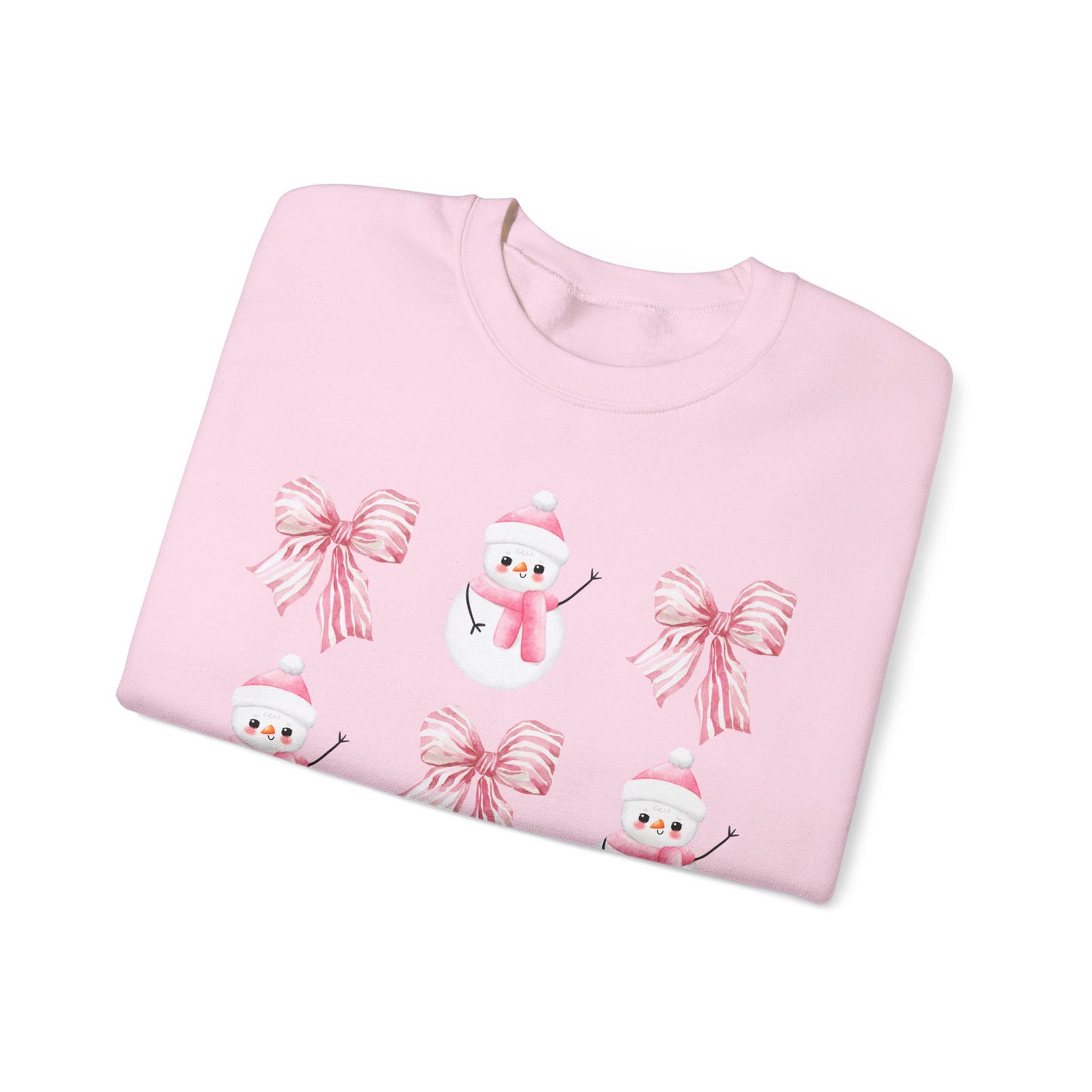 Christmas Coquette Bows and Snowmen Sweatshirt