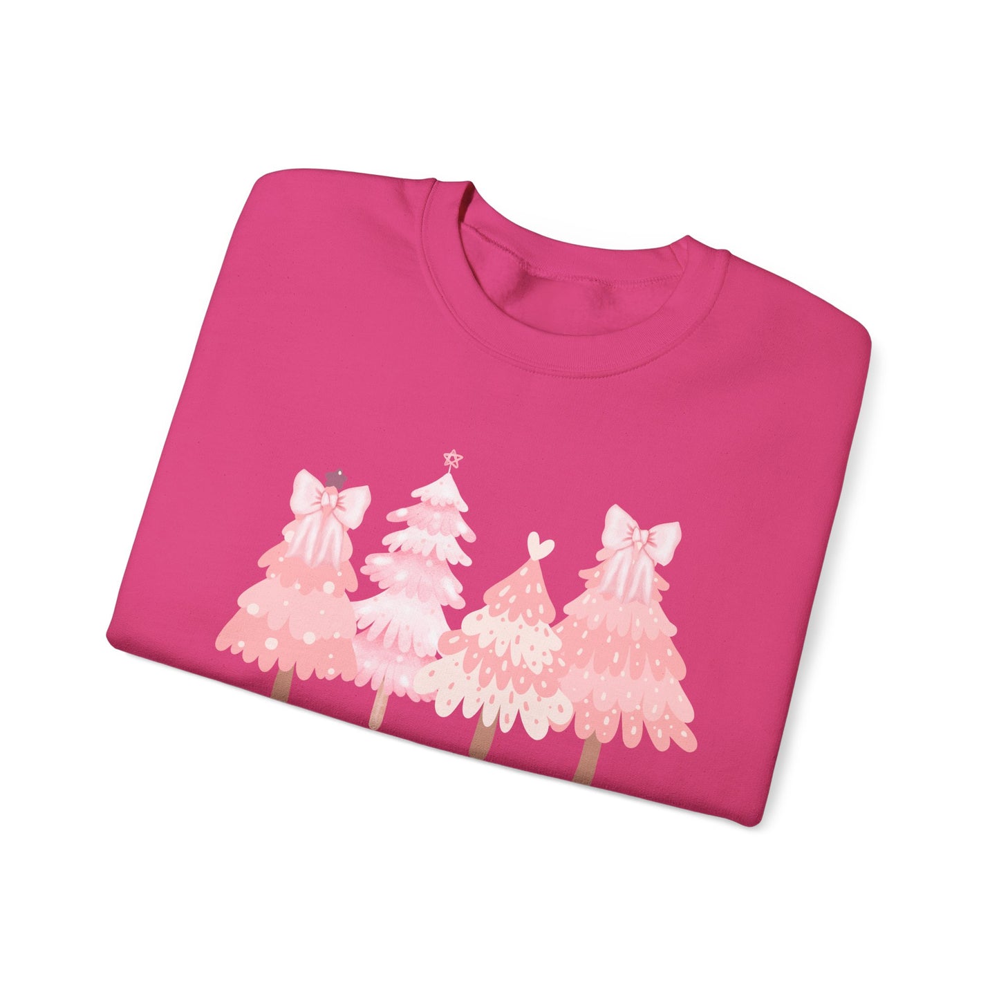 Pink Merry Christmas Trees Sweatshirt