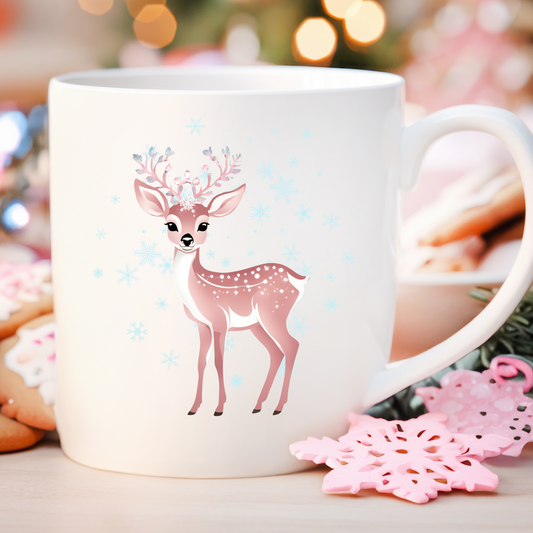 Christmas Reindeer Mug – Christmas Ceramic Coffee Cup