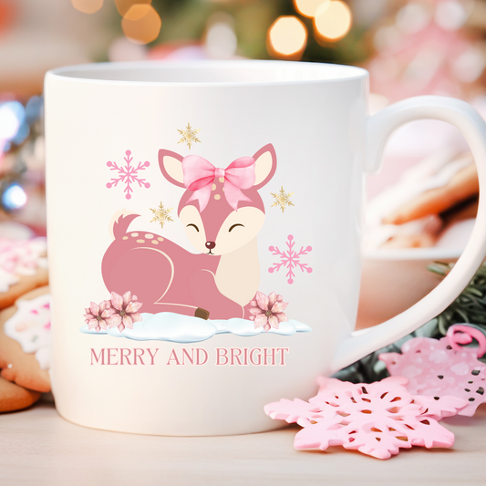 Ceramic Mug - Merry and Bright Reindeer