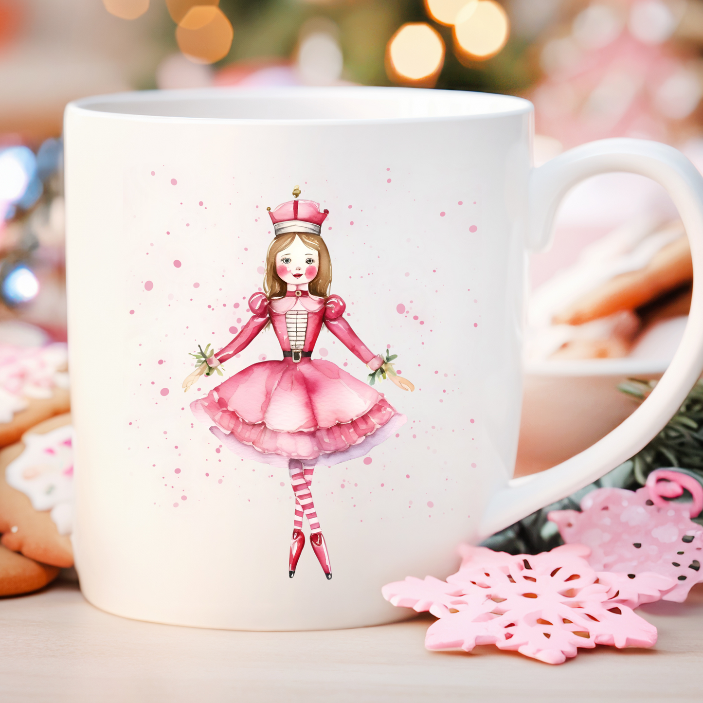 Christmas Ballerina Mug – Elegant Ceramic Coffee Cup