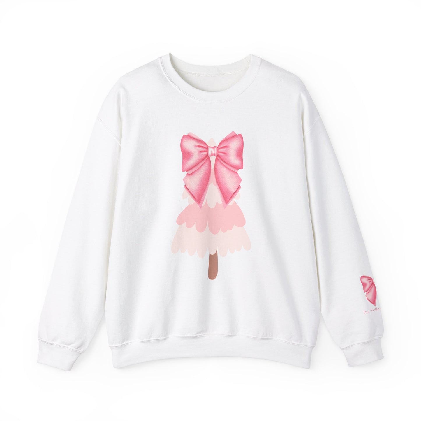 🎀 Coquette Pink Christmas Tree Sweatshirt – Soft & Cozy Holiday Style ❄️🎄✨