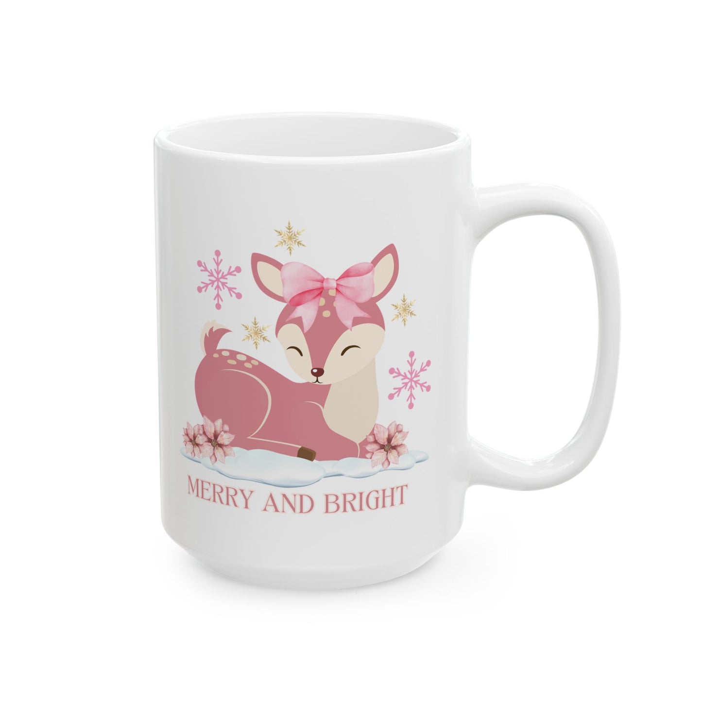 Ceramic Mug - Merry and Bright Reindeer