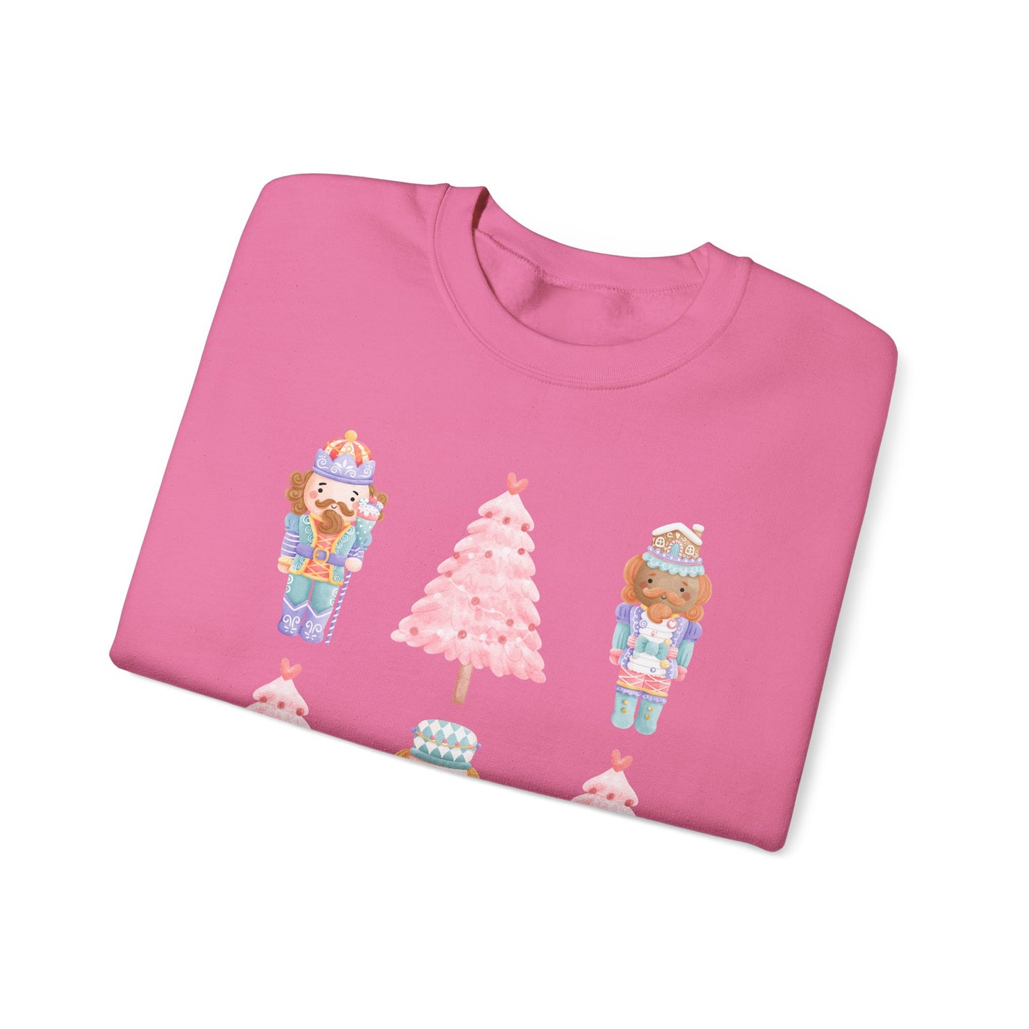 Pink Nutcracker & Coquette Christmas Tree Sweatshirt