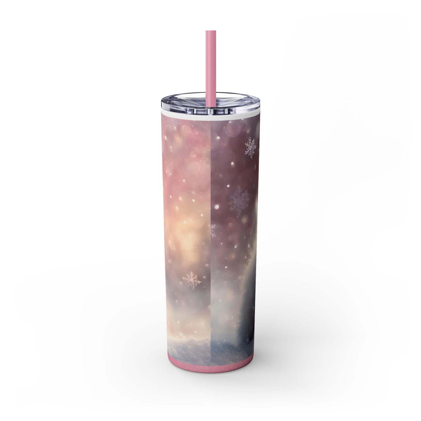 Coquette Winter Kitten – 20oz Glossy Skinny Tumbler