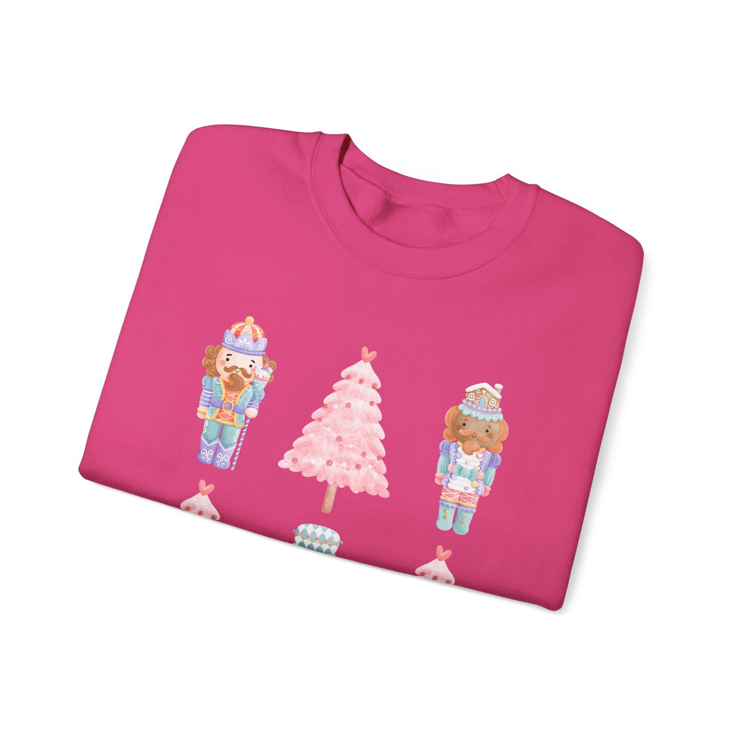 Pink Nutcracker & Coquette Christmas Tree Sweatshirt