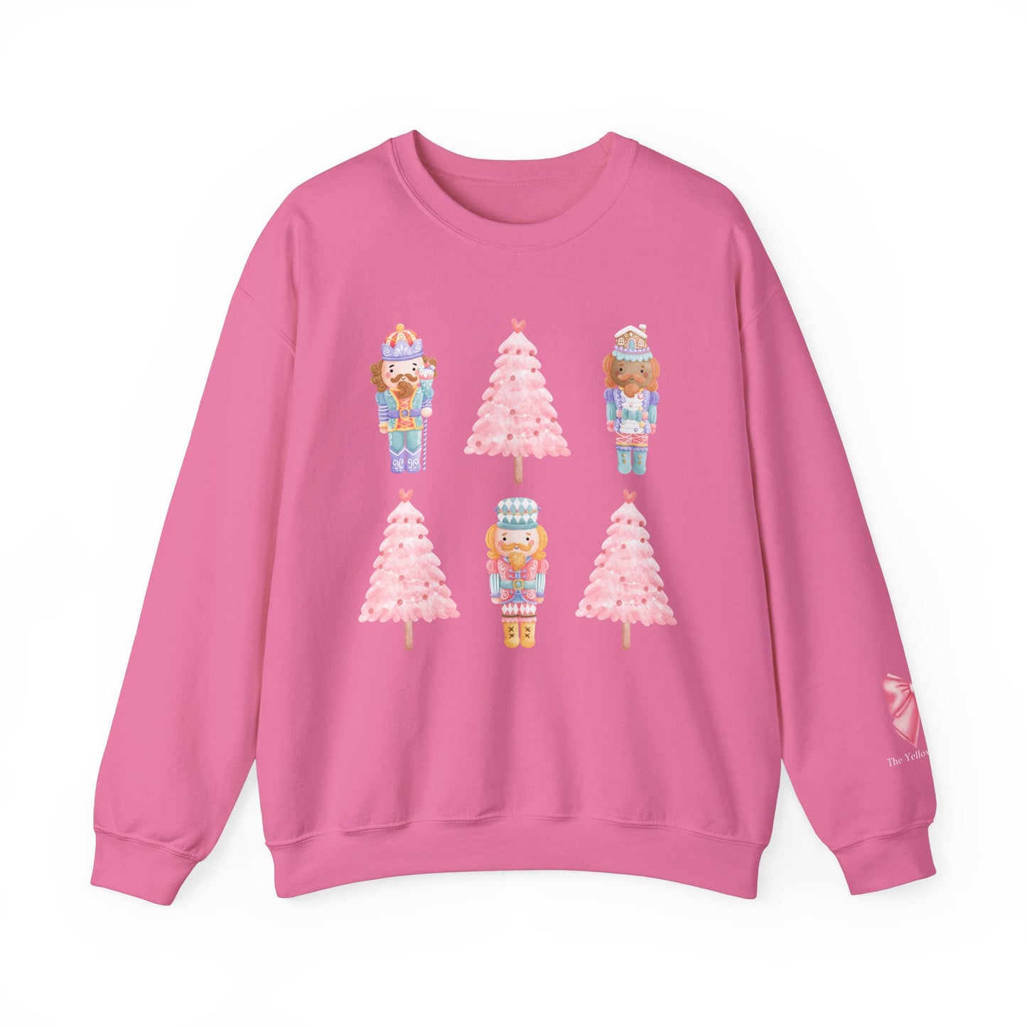 Pink Nutcracker & Coquette Christmas Tree Sweatshirt