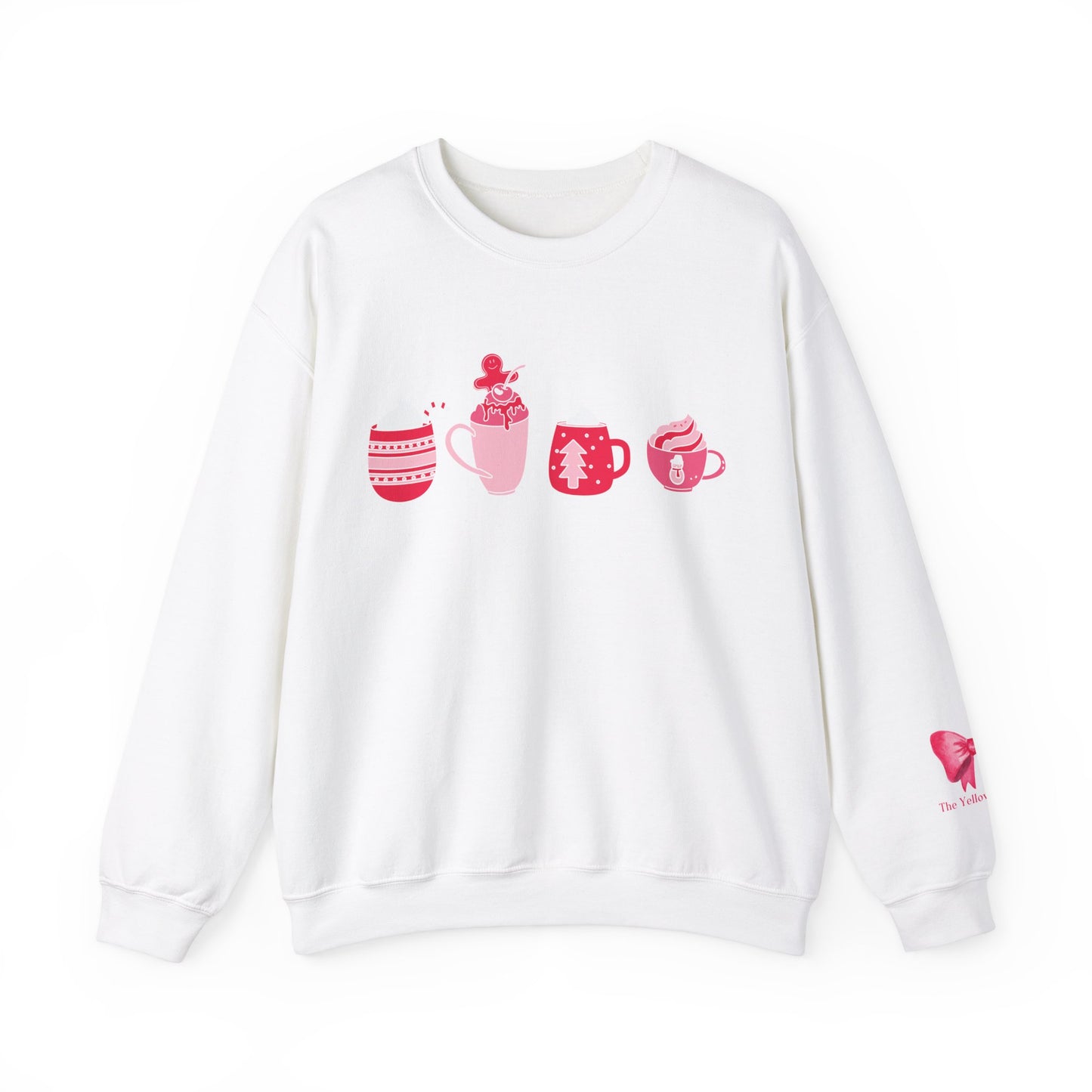 Christmas Pink Coffee Cups Sweatshirt