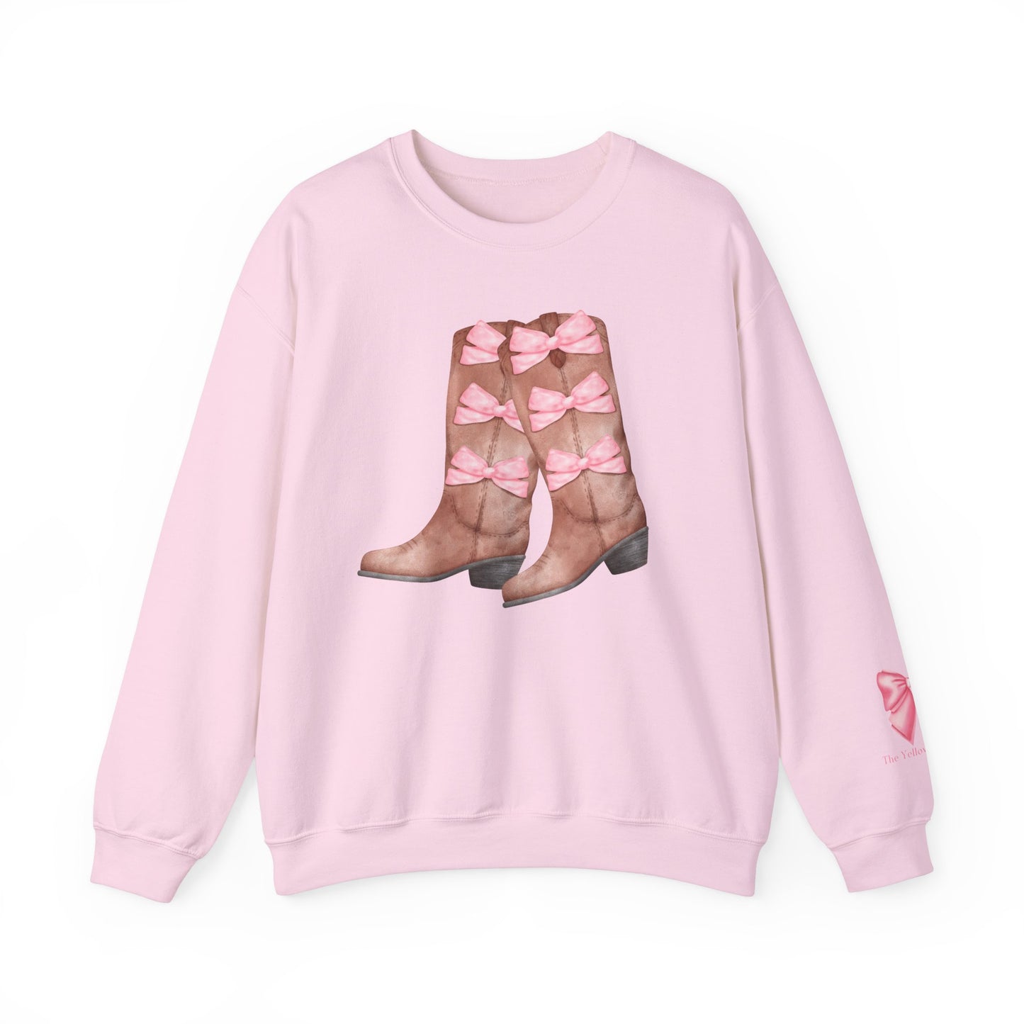 Coquette Cowgirl Boots & Pink Bows Sweatshirt