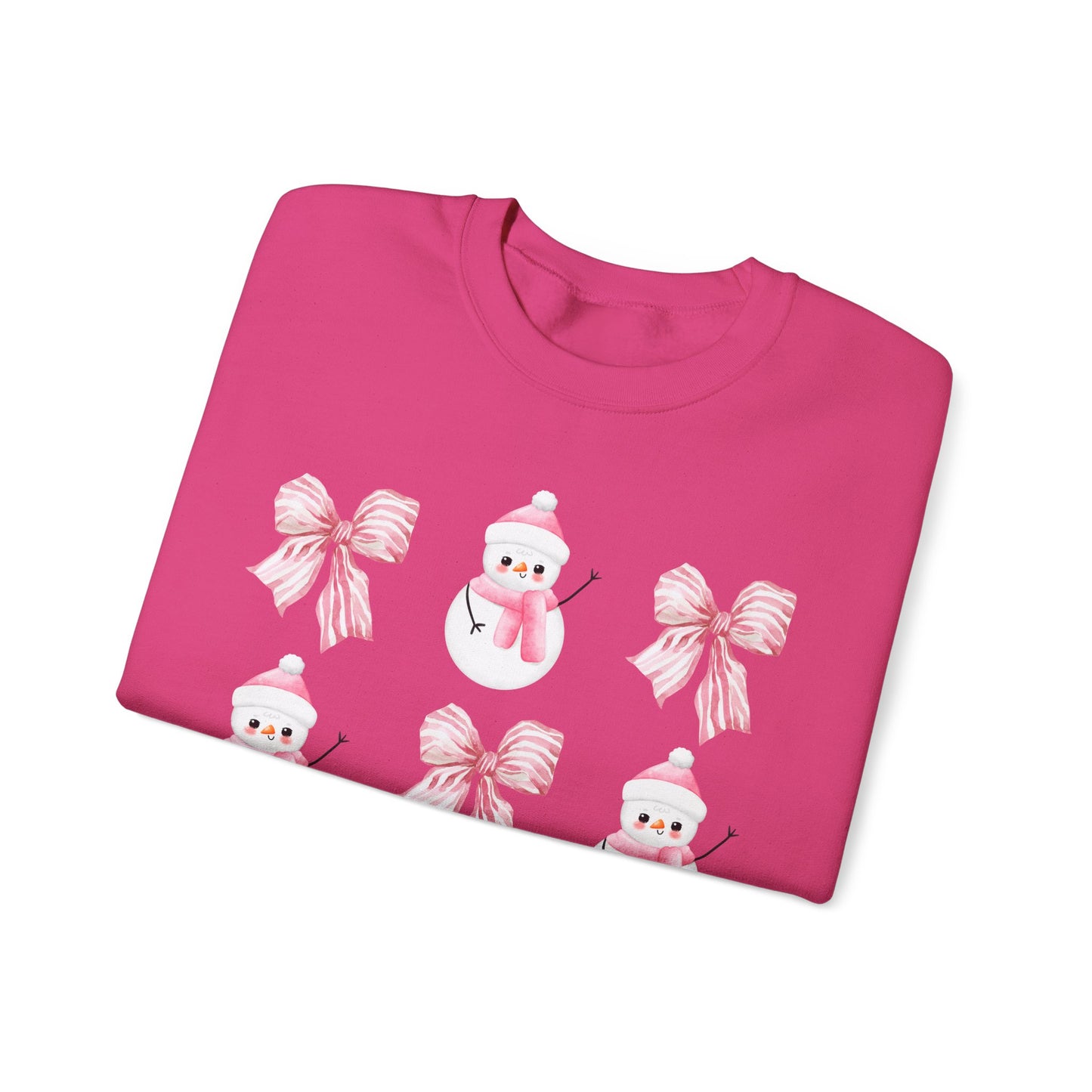 Christmas Coquette Bows and Snowmen Sweatshirt