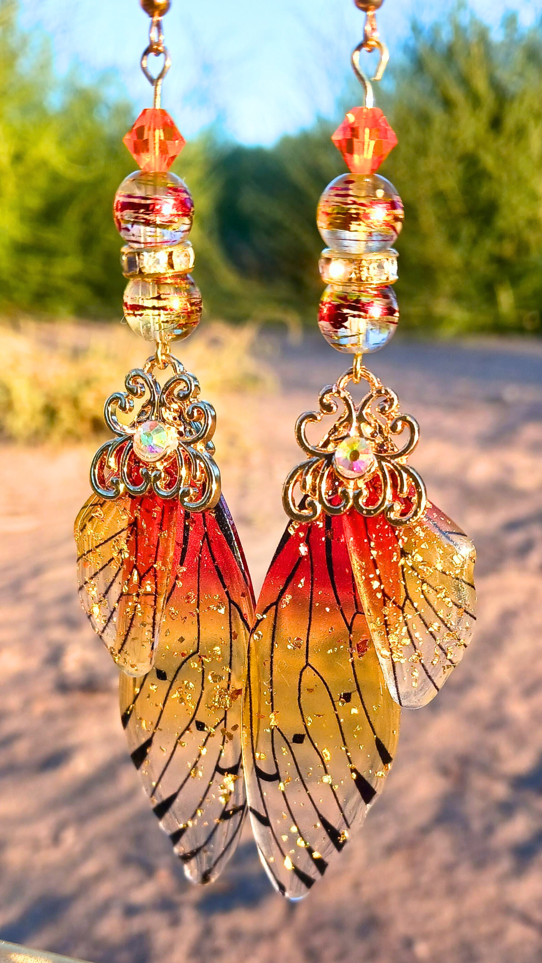 Golden Garden Butterfly Earrings ( Limited Quantity Available)