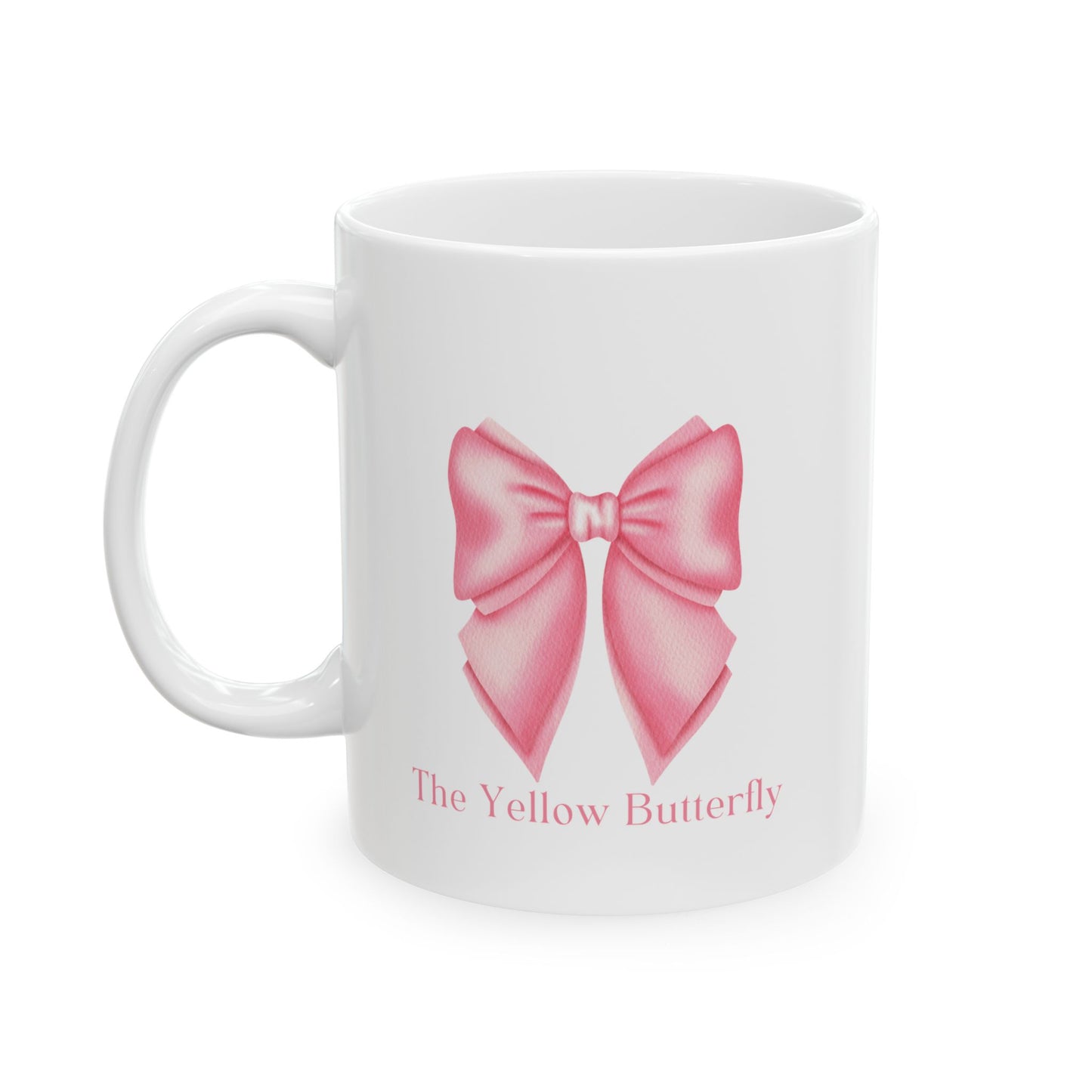 Cute Pink Christmas Trees Merry Christmas Ceramic Mug, 11oz/15oz