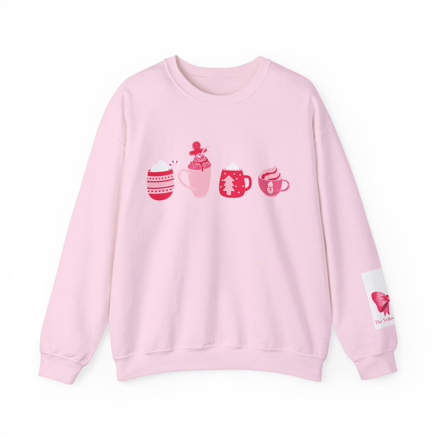 Christmas Pink Coffee Cups Sweatshirt