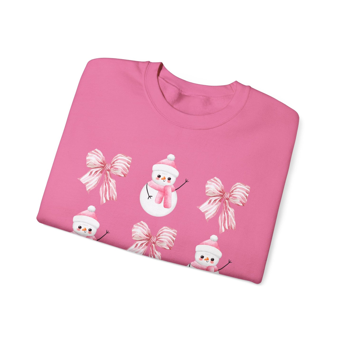 Christmas Coquette Bows and Snowmen Sweatshirt