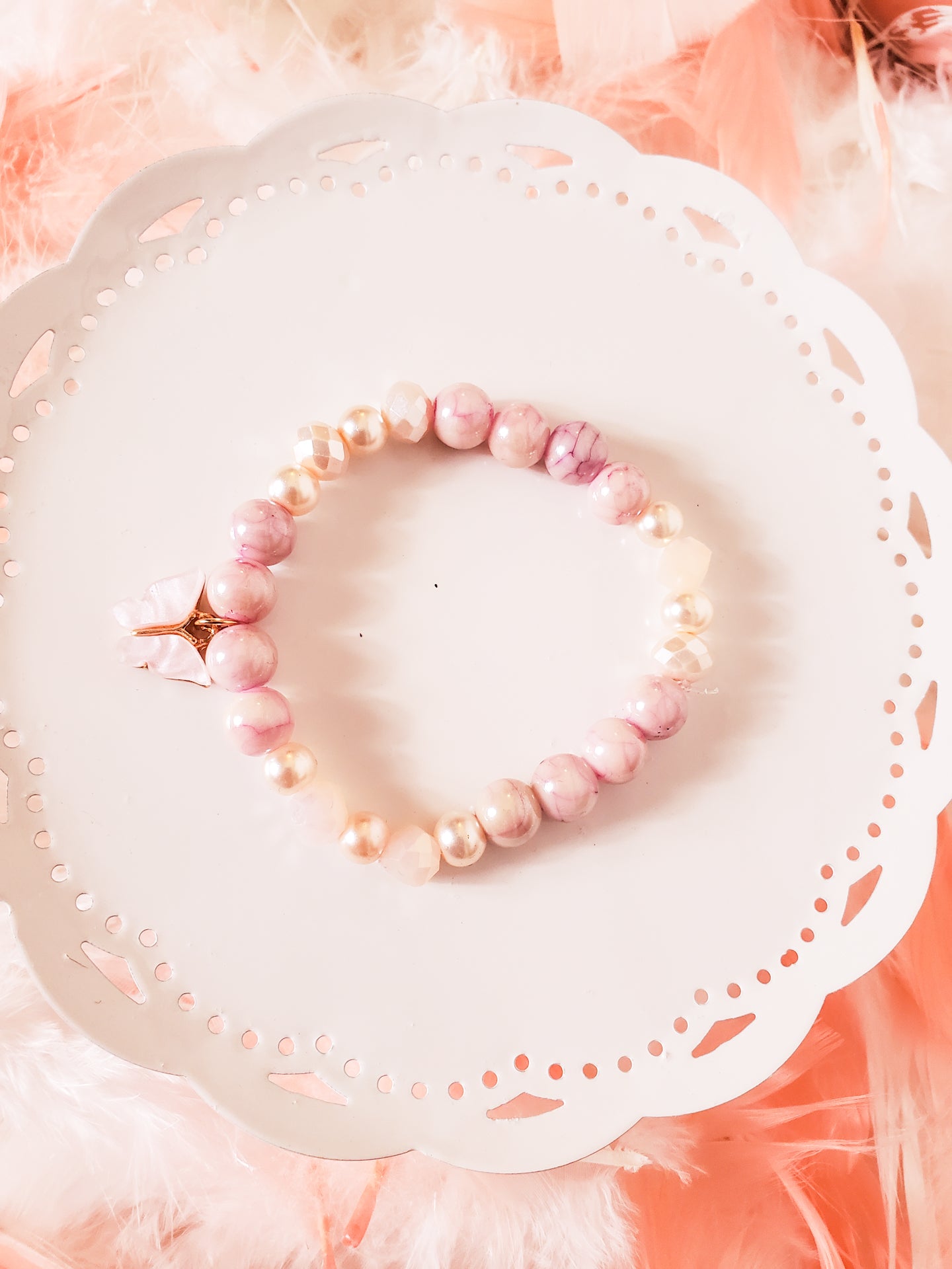 Pretty in Pink Valentine's Layered Bracelet Stack